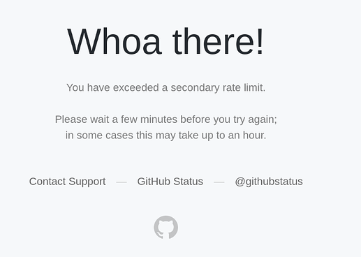 A rate limit the author recently encountered
